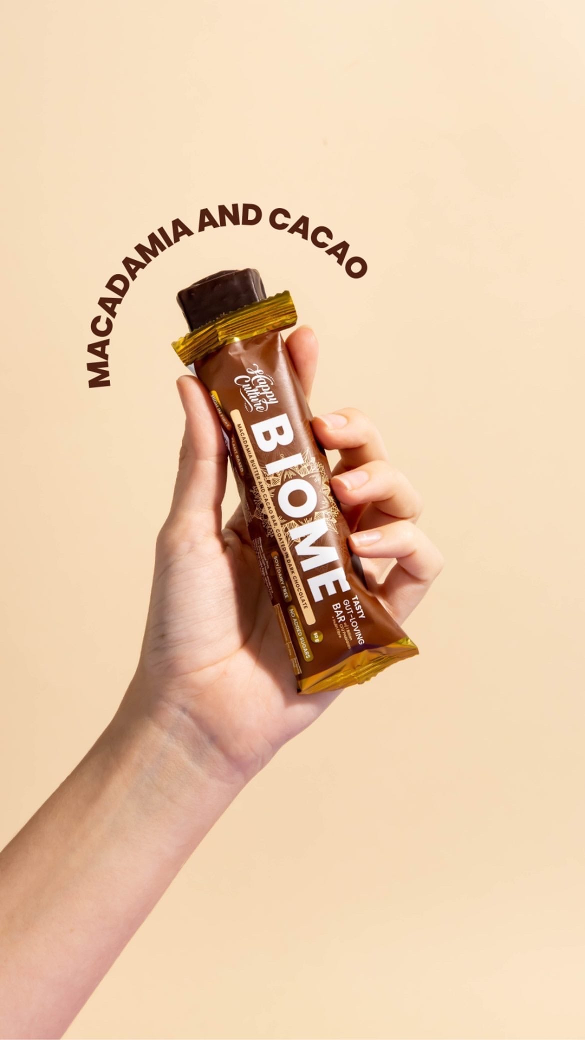 BIOME BARS 50g - Macadamia Butter and Cocoa
