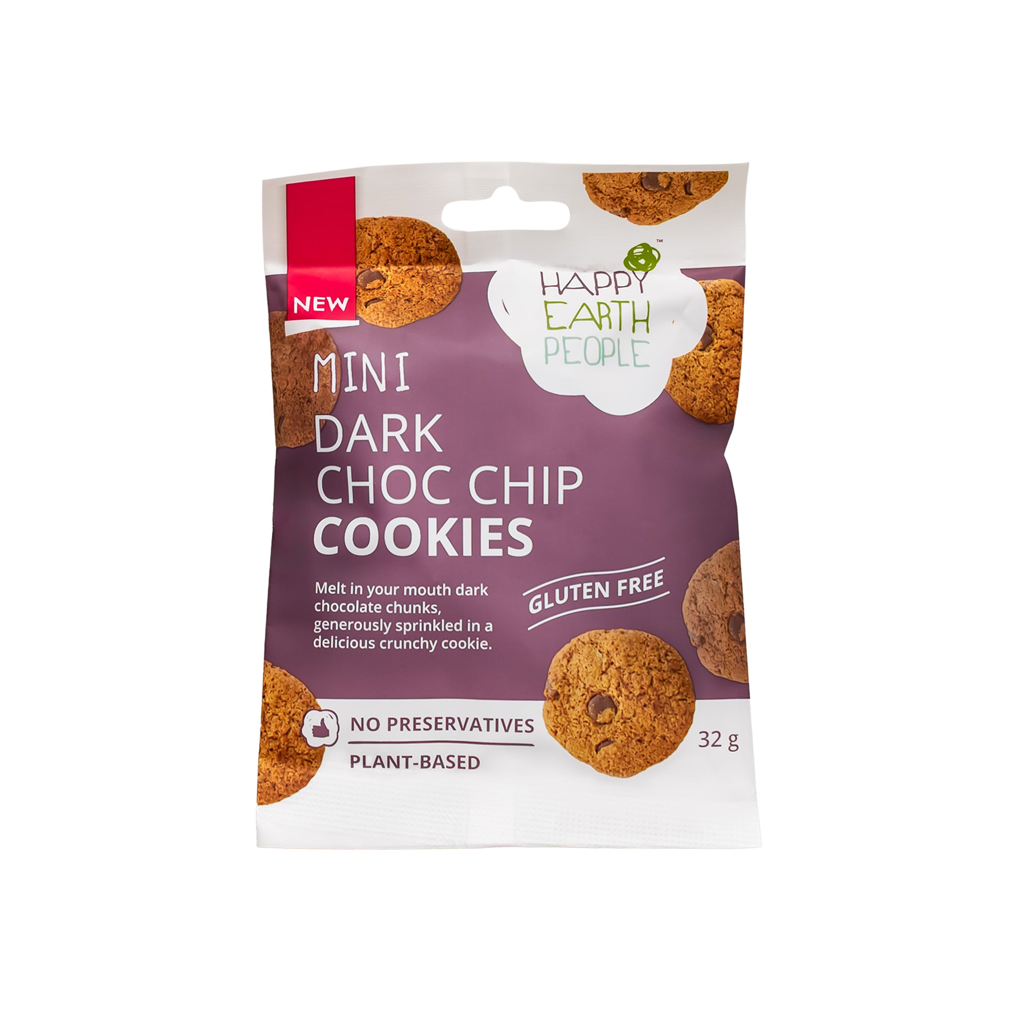 Happy Earth Mini Dark Choc Chip 32g