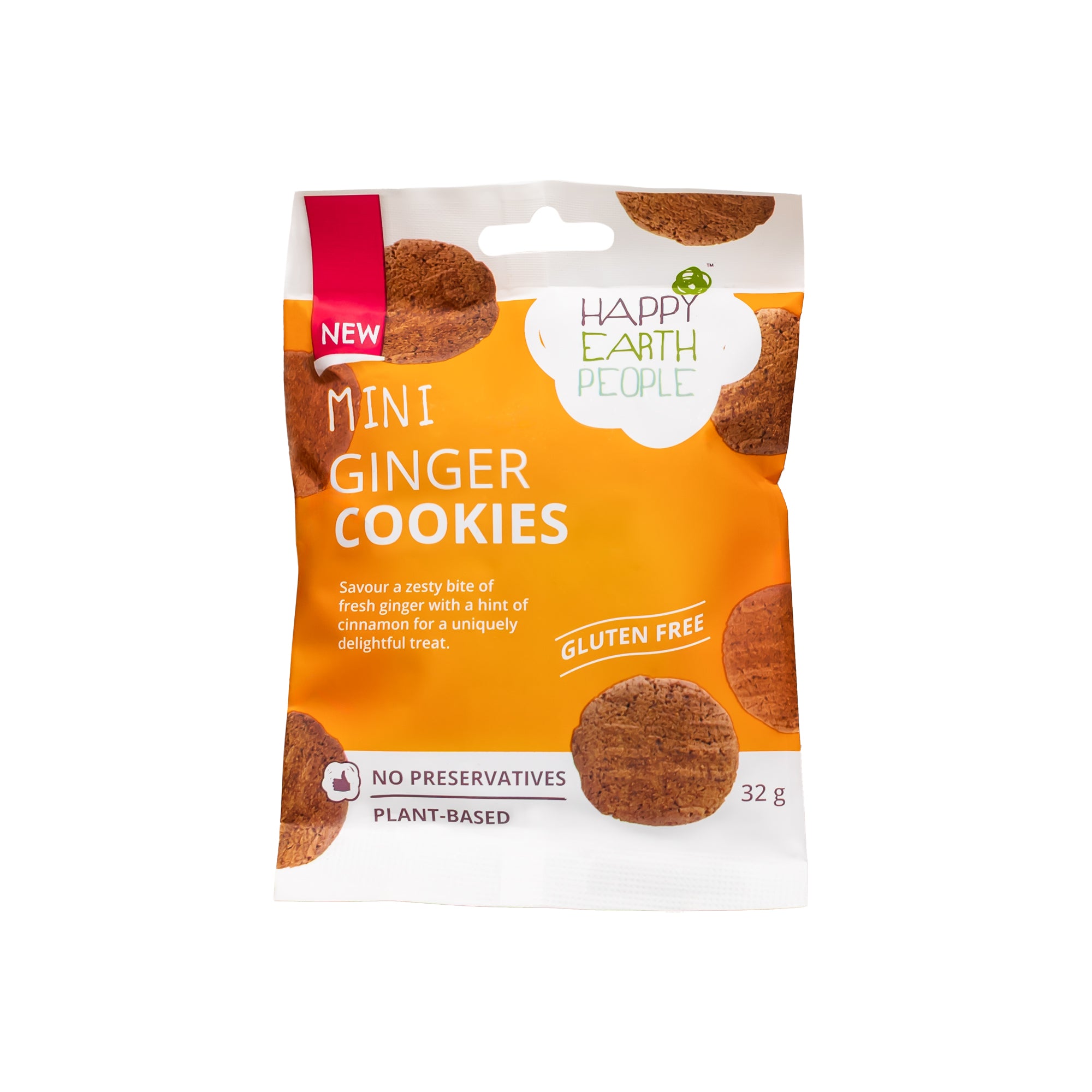Happy Earth Mini Ginger Cookies 32g | The Health Food Emporium |