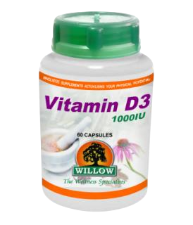 Willow Wellness -Vitamin D3 1000mg (60cap)