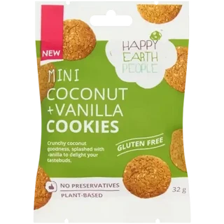 Happy Earth Mini Coconut & Vanilla Cookies 32g
