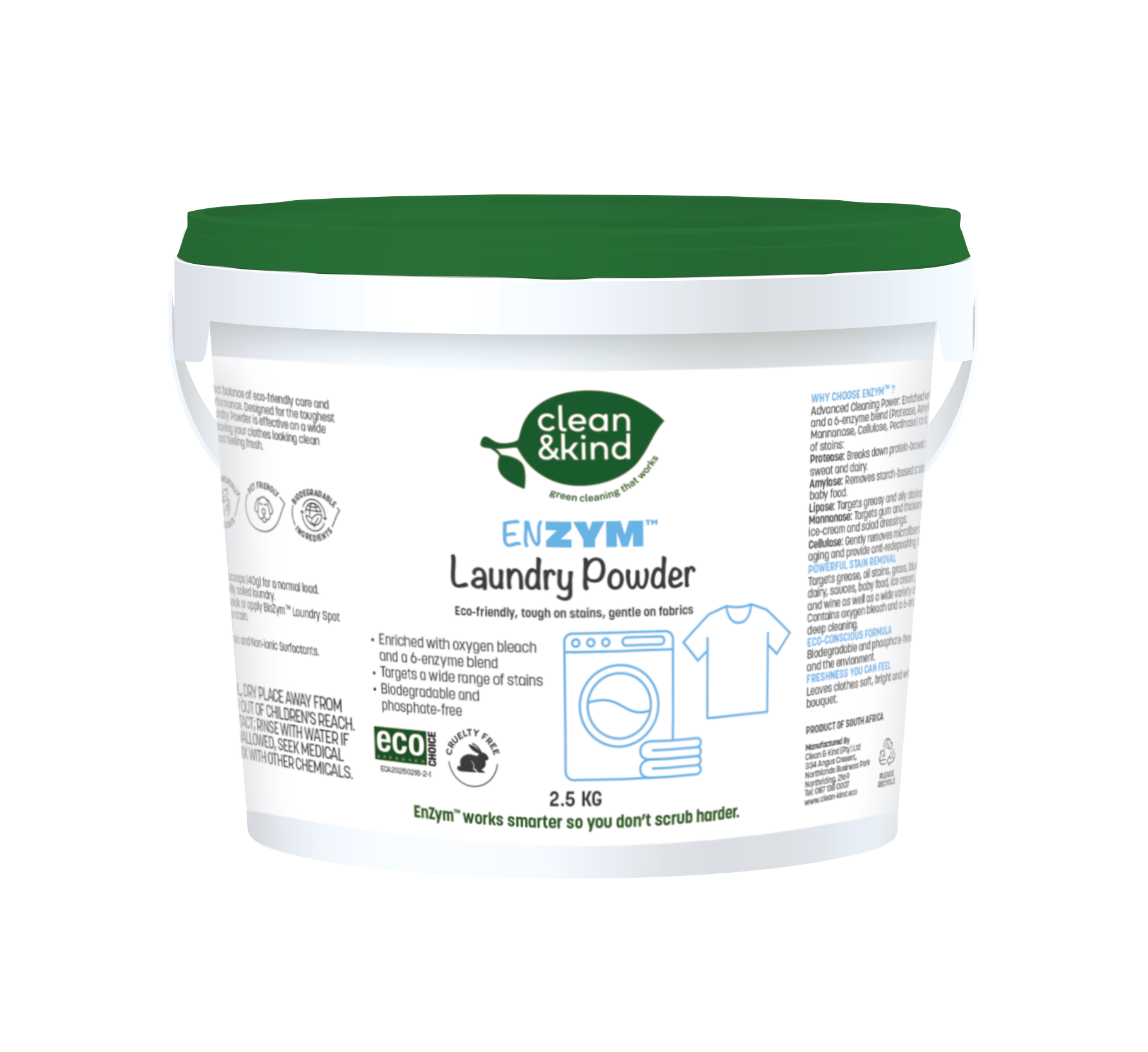 Clean & Kind Enzym Laundry powder 2.5kg