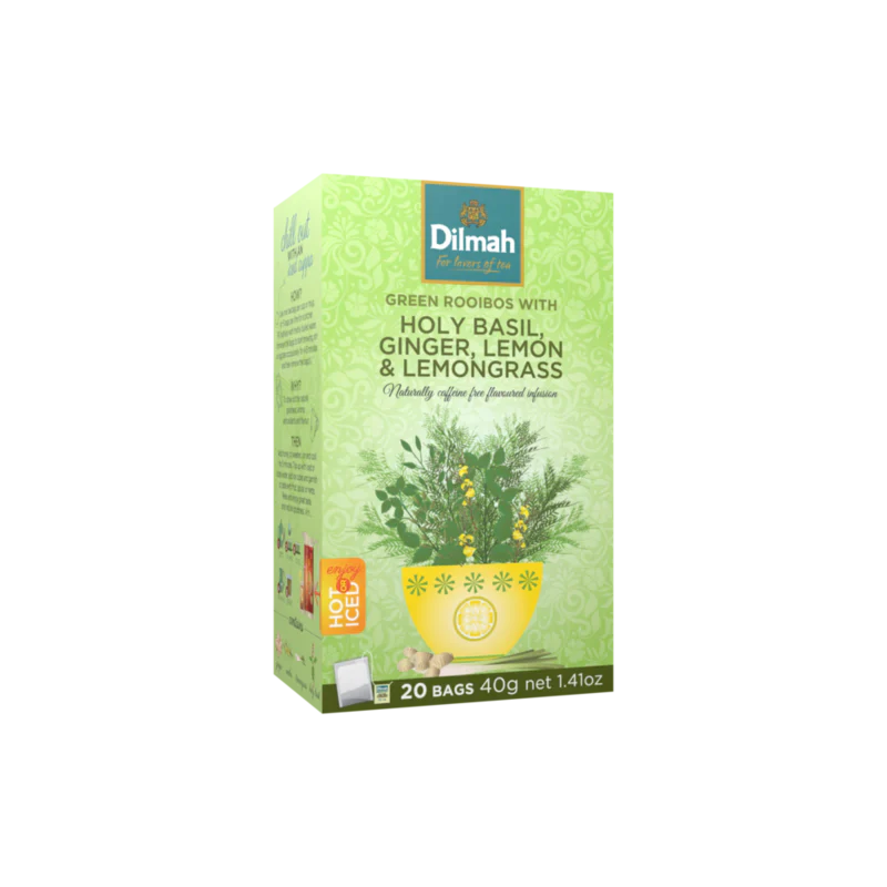 Green Rooibos, Holy Basil, Ginger, Lemon & Lemongrass