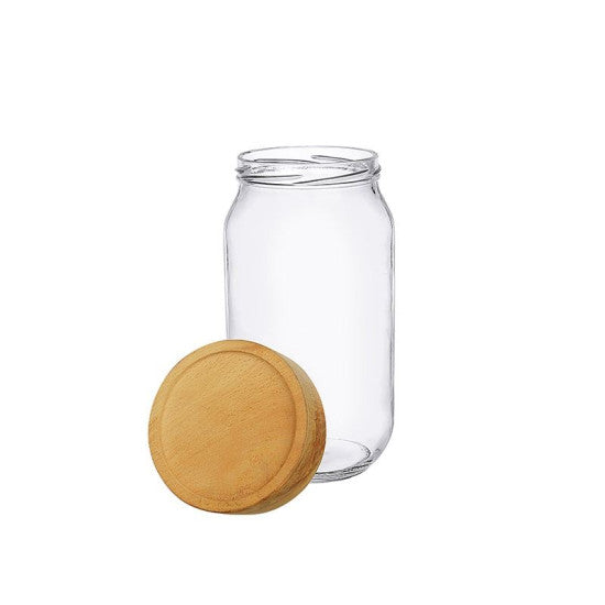 Jar / 1000ml / Minnt / Wooden Lid